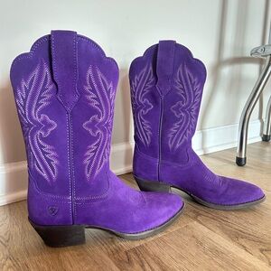 Ariat Violet Suede Women's Heritage Western Heeled Cowboy Boots